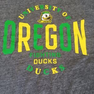 EUC Fanatics Oregon Ducks Mascot Logo Gray Graphic Tee XL